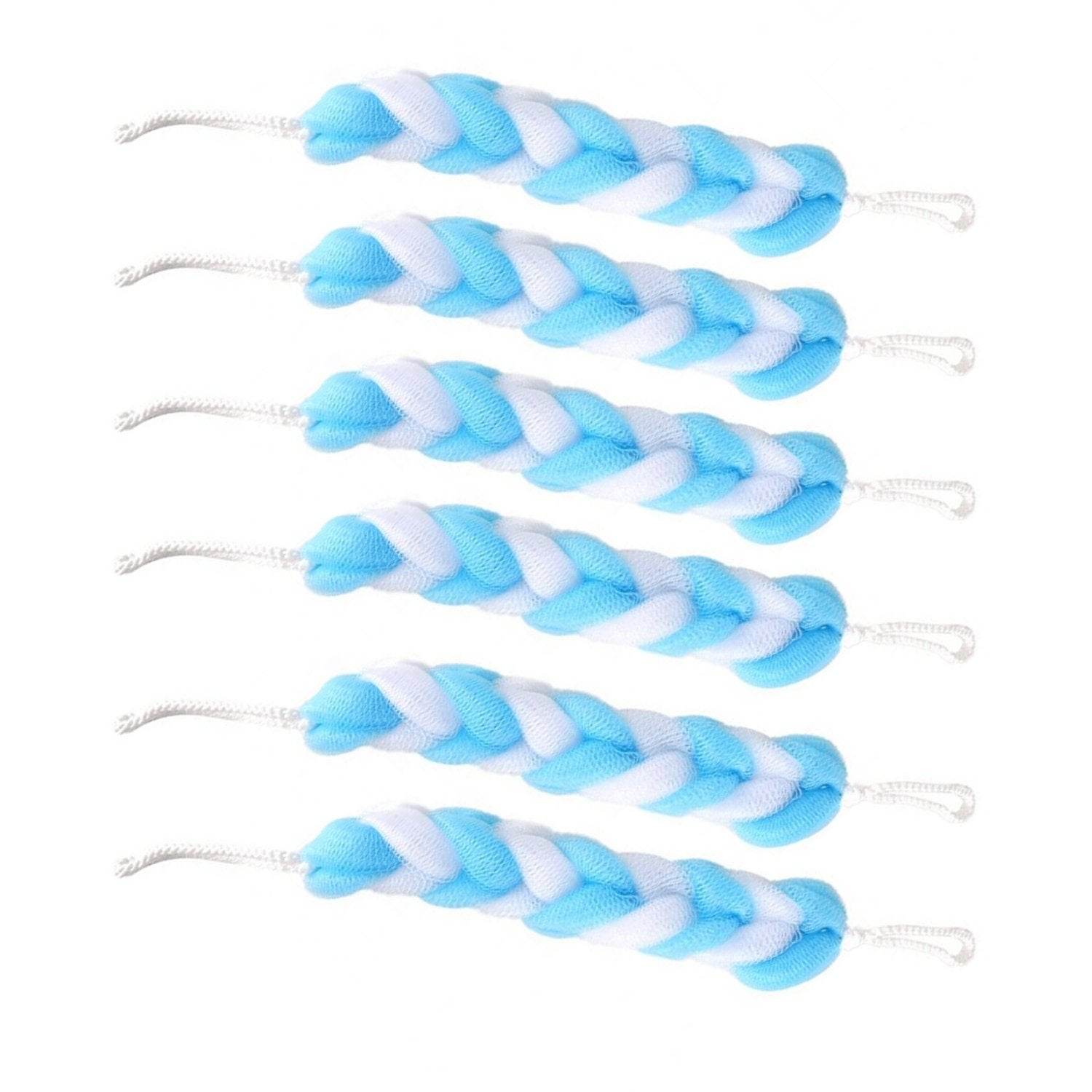 Hanging Bath Shower Long Loofah Sponge Pouf Body Scrubber (pack of 6) - infinityexculsivestore.com