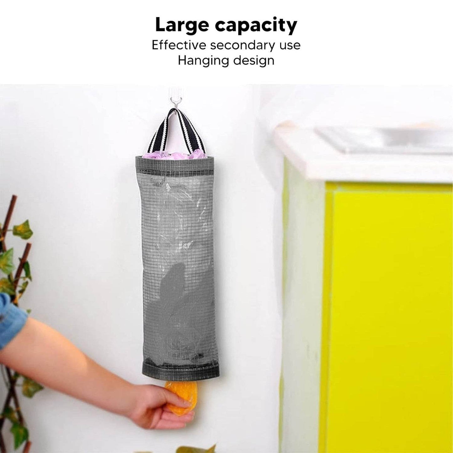 Hanging Waste Bag Holder, Garbage Bag Storage Bag, Widening Handle Hanging Sturdy for Store Garbage Bags Home Store Debris, Bedroom Large Capacity for Restaurant (1 Pc) - infinityexculsivestore.com