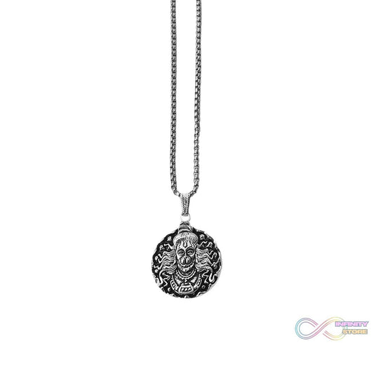Hanuman Locket With Chain, Pendant Necklace Chain (1 Pc) - infinityexculsivestore.com