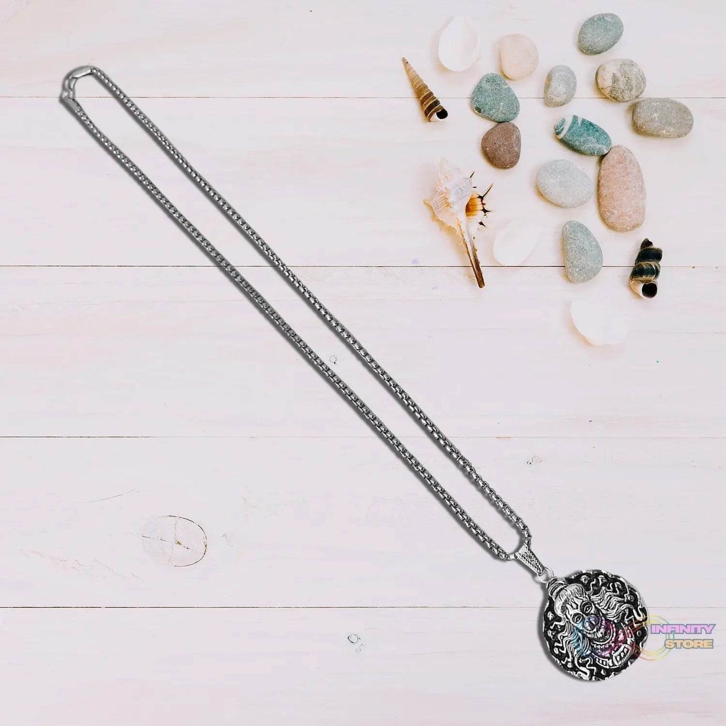Hanuman Locket With Chain, Pendant Necklace Chain (1 Pc) - infinityexculsivestore.com