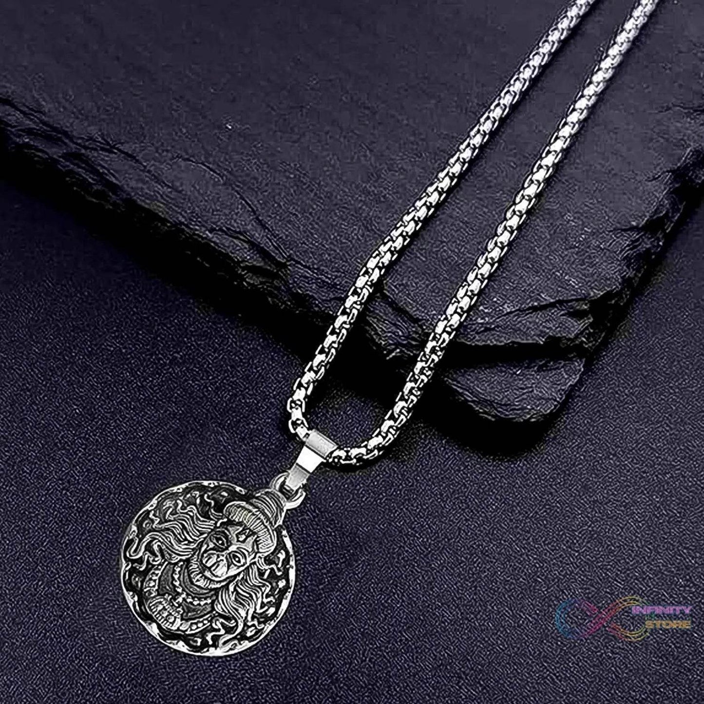 Hanuman Locket With Chain, Pendant Necklace Chain (1 Pc) - infinityexculsivestore.com