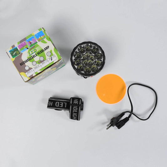Head Lamp 15 Led Long Range Rechargeable Lamp Use For Camping, Hiking - infinityexculsivestore.com