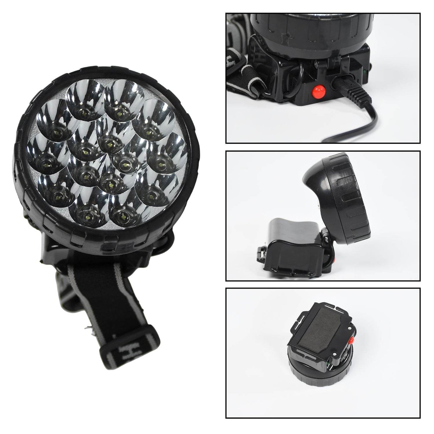 Head Lamp 15 Led Long Range Rechargeable Lamp Use For Camping, Hiking - infinityexculsivestore.com