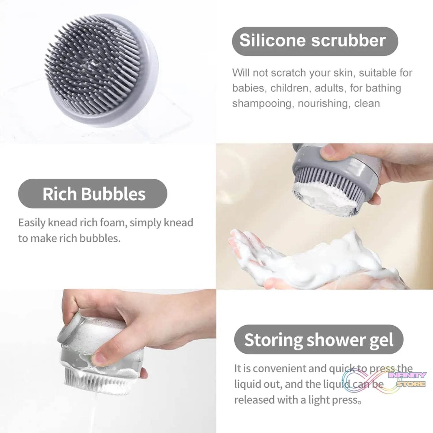 Head Scalp Massager Shampoo Brush (1 Pc) - infinityexculsivestore.com