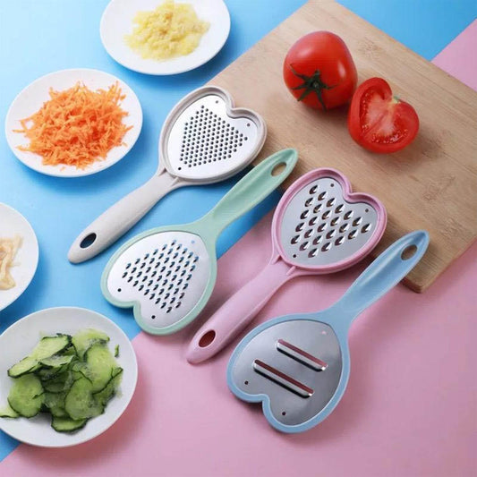 Heart Grater Set and Heart Grater Slicer Used Widely for Grating and Slicing of Fruits, Vegetables, Cheese Etc. Including All Kitchen Purposes. - infinityexculsivestore.com