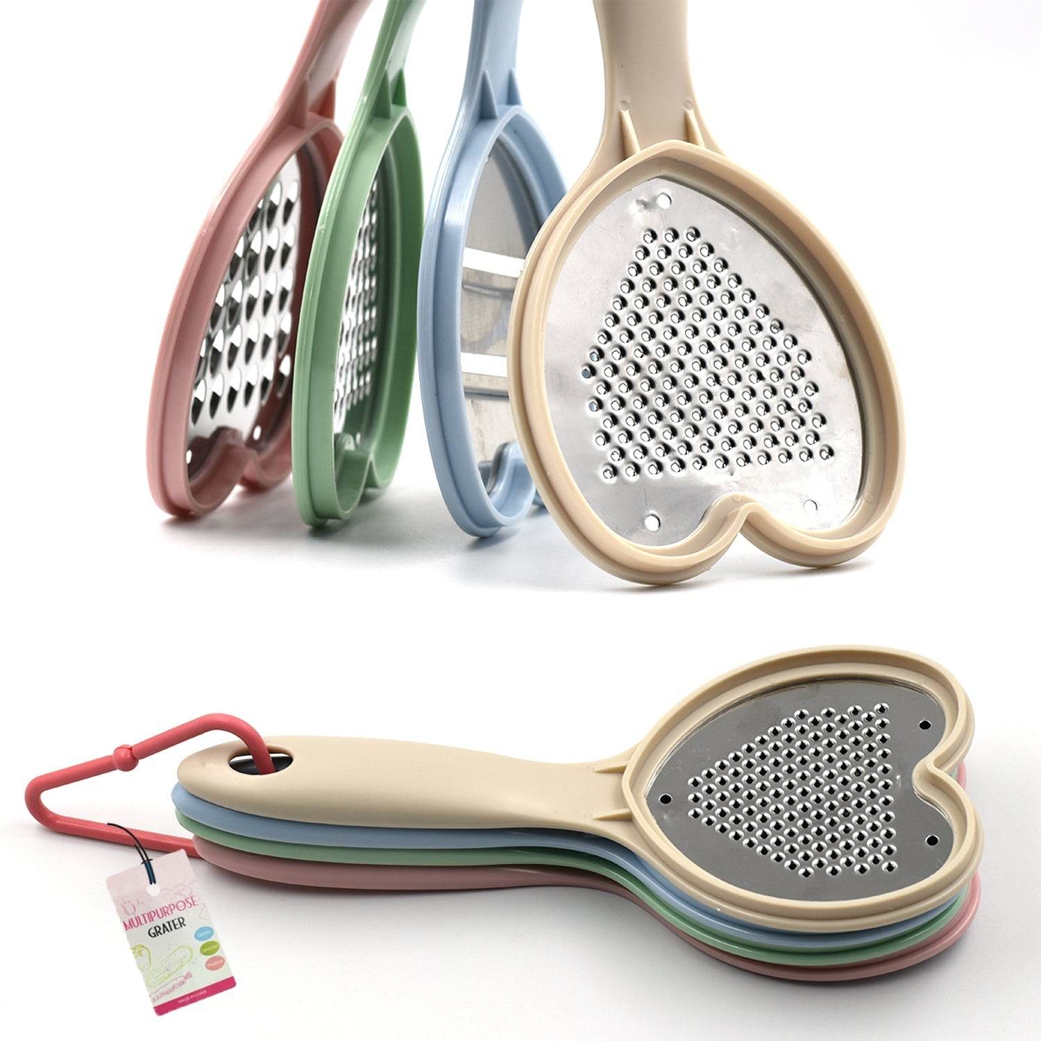 Heart Grater Set and Heart Grater Slicer Used Widely for Grating and Slicing of Fruits, Vegetables, Cheese Etc. Including All Kitchen Purposes. - infinityexculsivestore.com