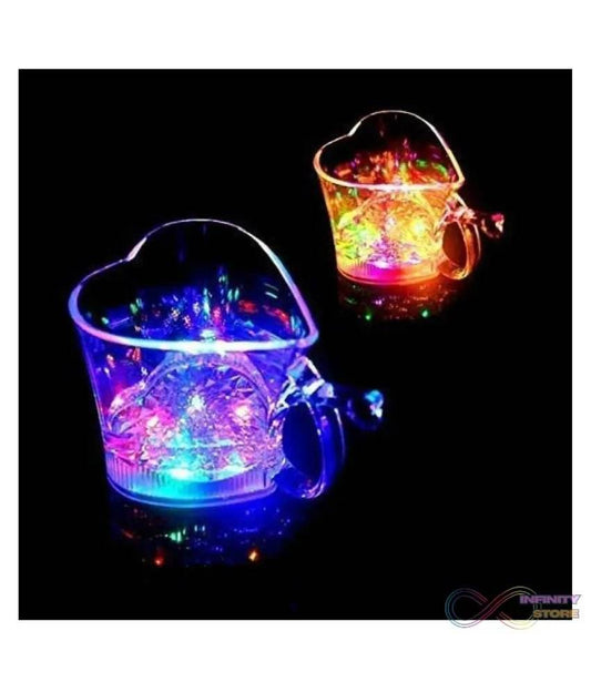 Heart Shape Activated Blinking Led Glass Cup - infinityexculsivestore.com