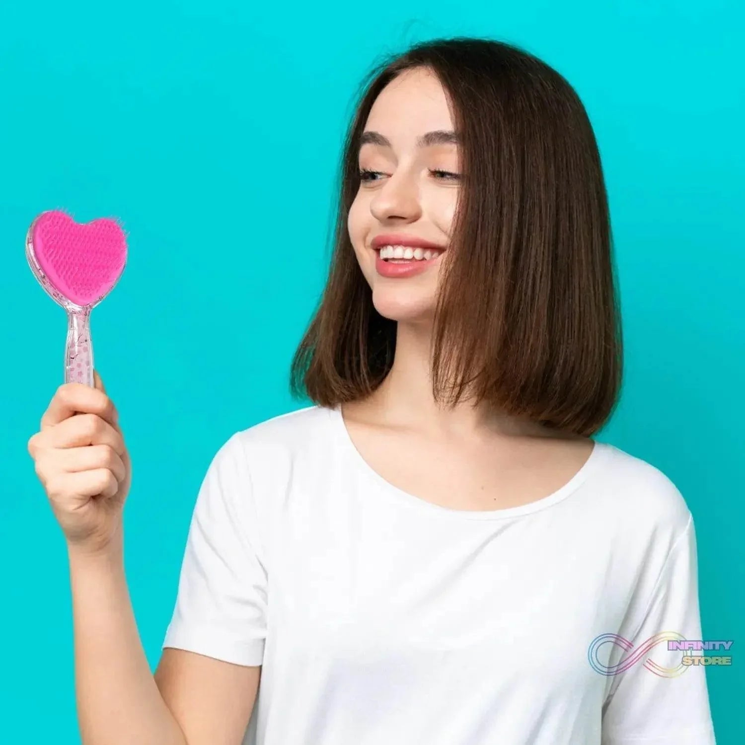 Heart Shape Hair Brush Massage Shower Comb (1 Pc) - infinityexculsivestore.com