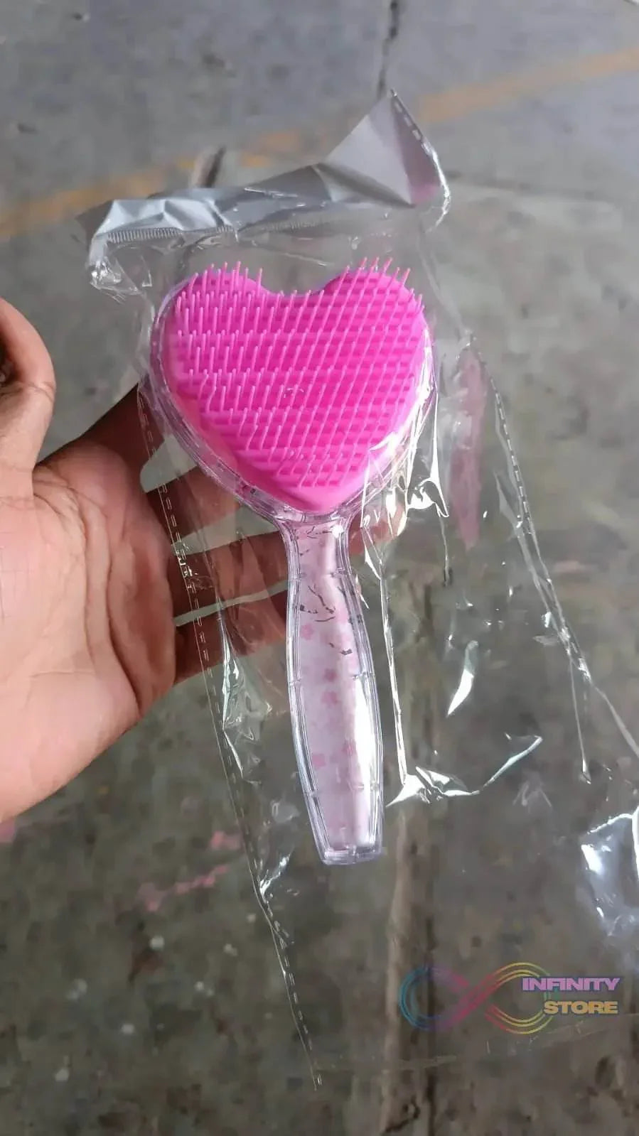 Heart Shape Hair Brush Massage Shower Comb (1 Pc) - infinityexculsivestore.com