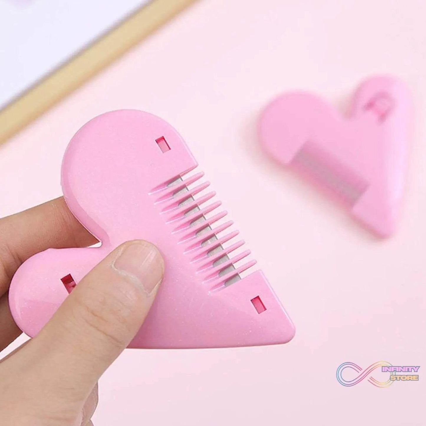 Heart Shape Plastic Hair Cutting Scissors (1 Pc / With Card Packing) - infinityexculsivestore.com