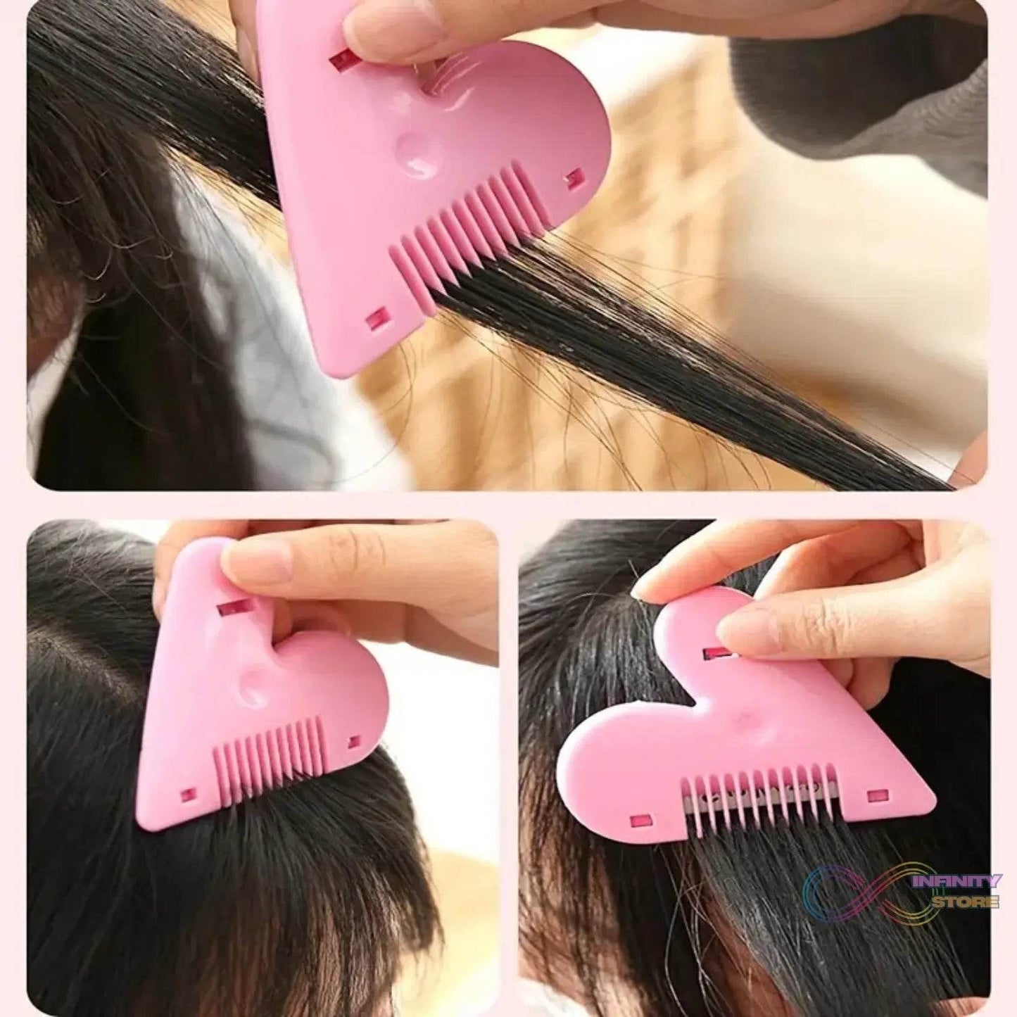 Heart Shape Plastic Hair Cutting Scissors (1 Pc / With Card Packing) - infinityexculsivestore.com
