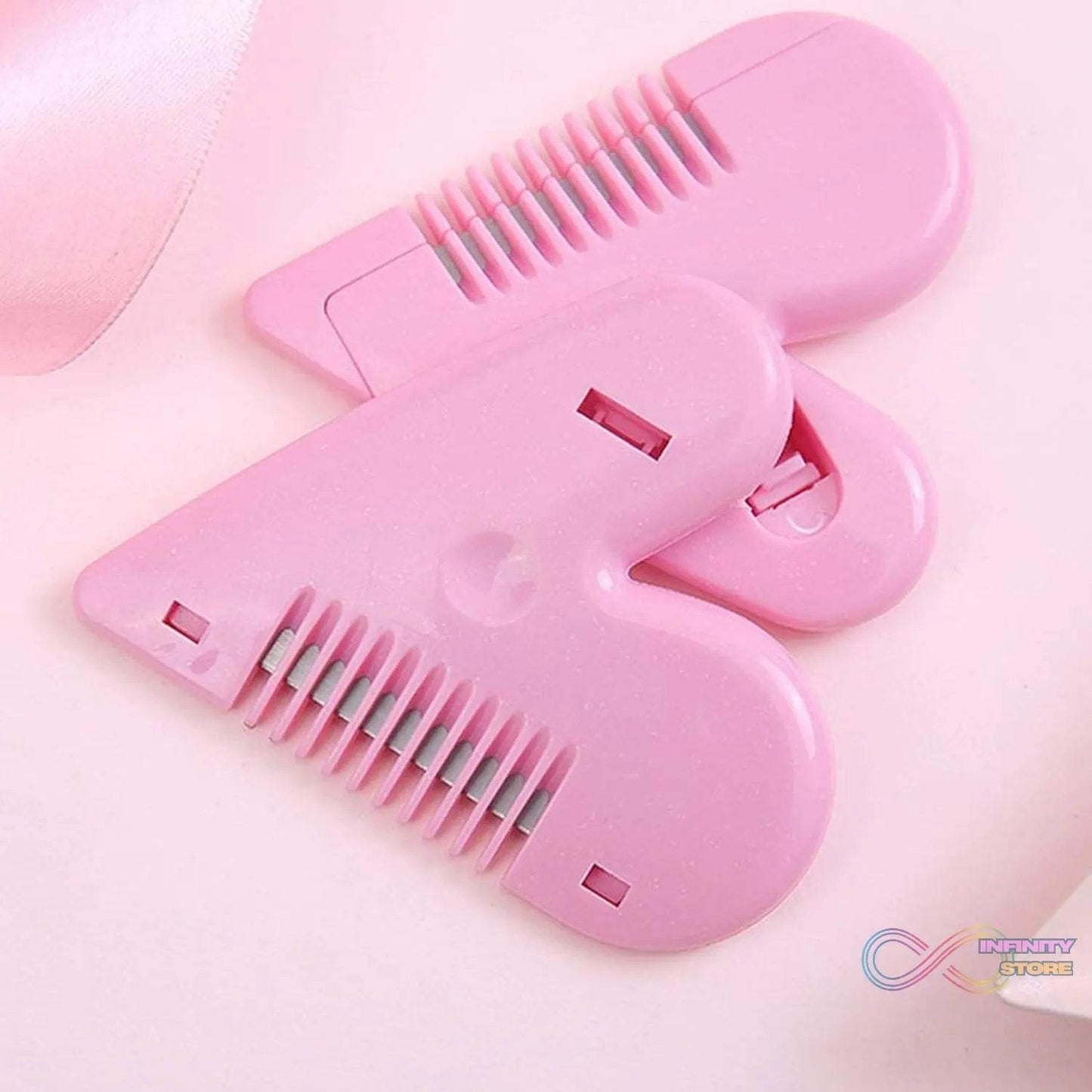 Heart Shape Plastic Hair Cutting Scissors (1 Pc / With Card Packing) - infinityexculsivestore.com