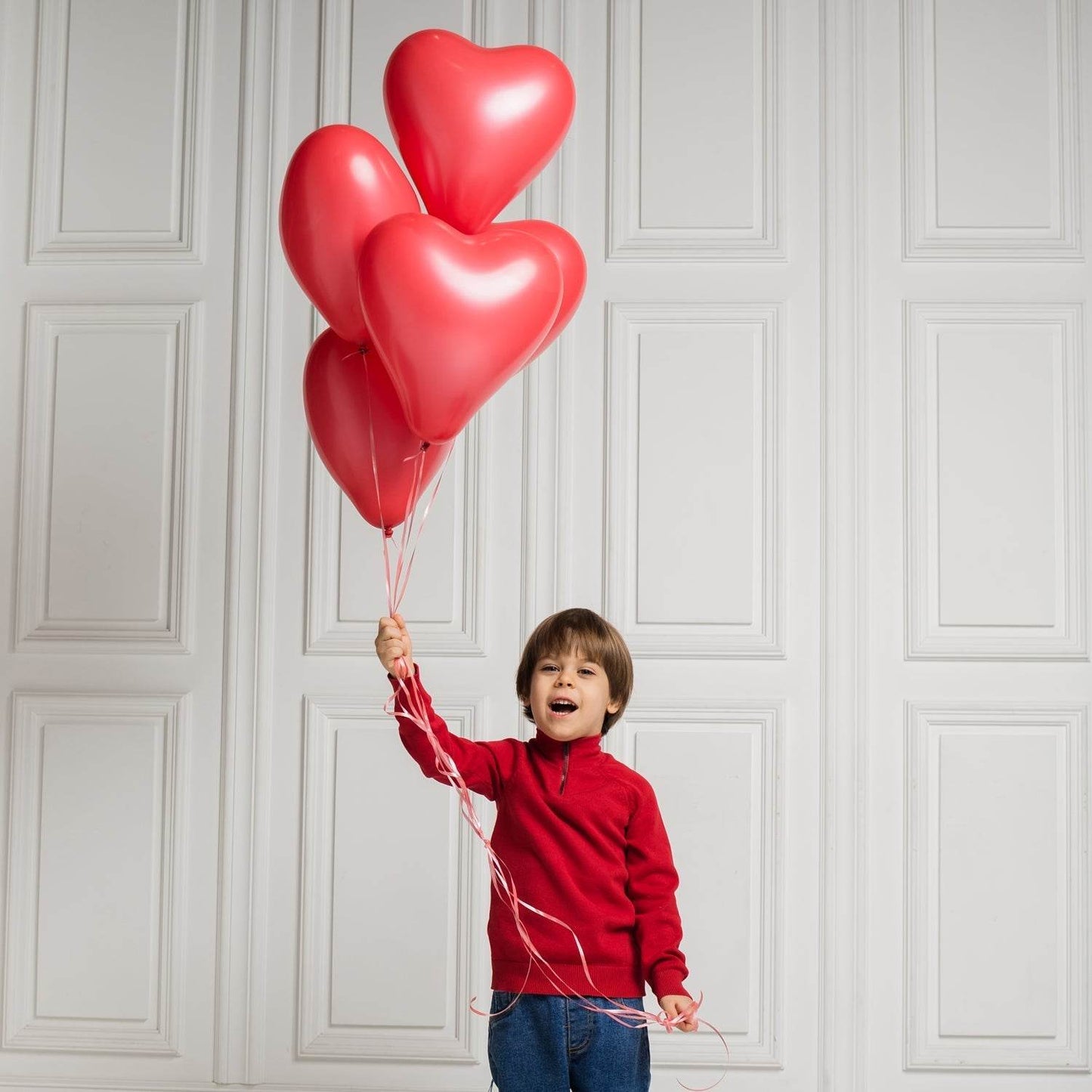 Heart shaped balloons Kinds of Rainbow Party Latex Balloons for Birthday / Anniversary / Valentine's / Wedding / Engagement Party Decoration One Color (20 Pcs Set) - infinityexculsivestore.com