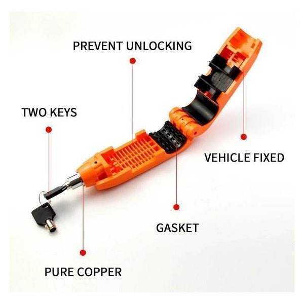 Heavy Duty Bike Brake Lock - Secure Locking System with Handlebar and Brake Lever Grip - infinityexculsivestore.com