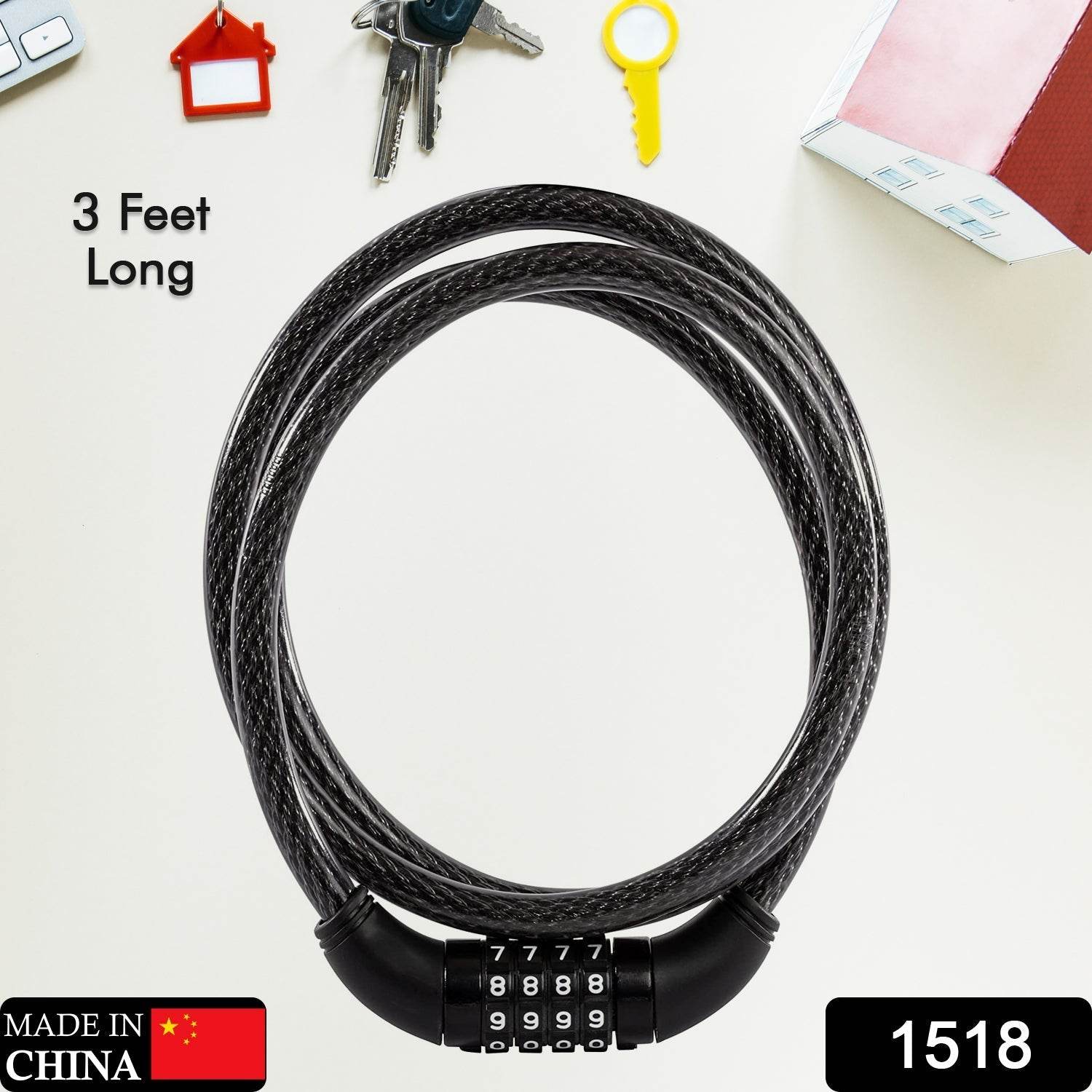 Heavy Duty Multi-Purpose Plastic combination Lock for Helmet & Multi Use - infinityexculsivestore.com