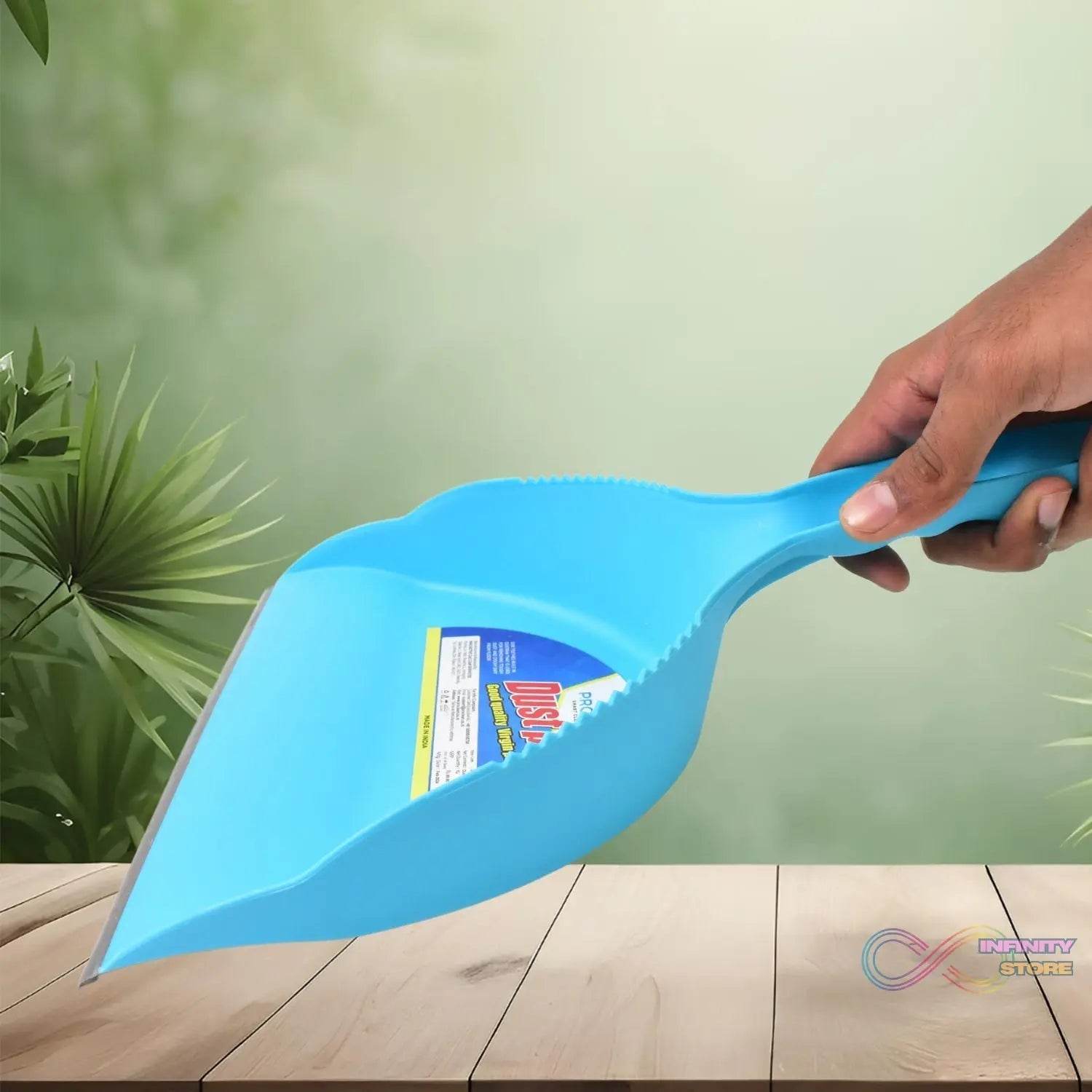 Heavy Plastic Dustpan with Handle (1 Pc) - infinityexculsivestore.com