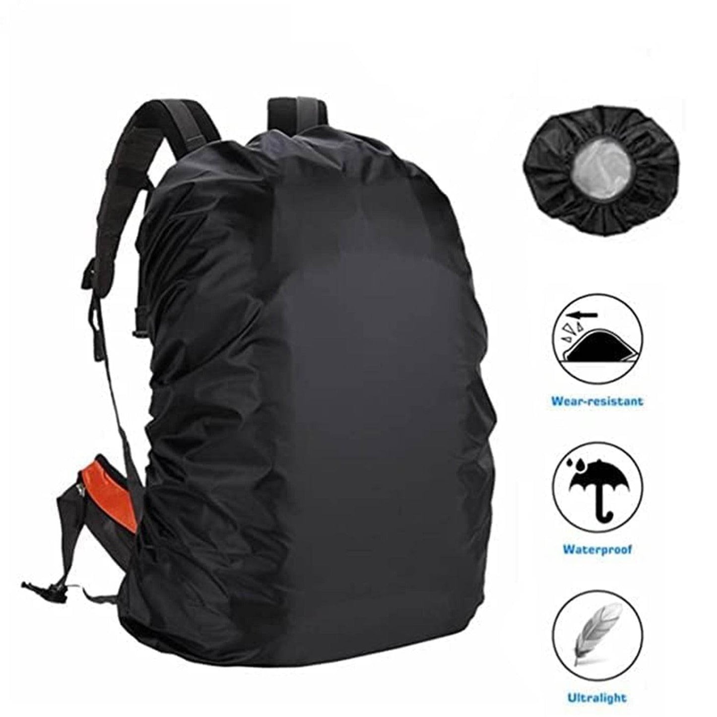 Heavy Waterproof Nylon Rain Cover/Dust Cover - Elastic Adjustable for Laptop Bags and Backpacks, School Bag Waterproof Cover, Dust Proof, Backpack, Laptop Bag Cover (1Pc) - infinityexculsivestore.com