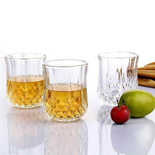 Heavy unbreakable Stylish look fully Transparent Glasses Set 250 ml (6pcs) - infinityexculsivestore.com