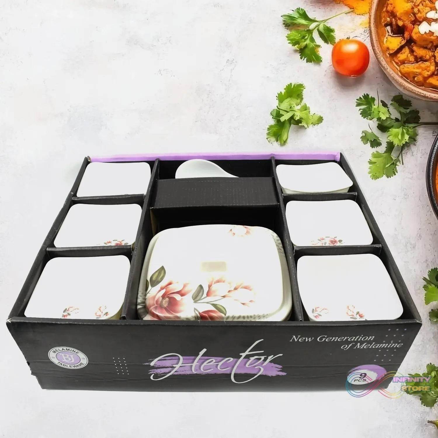 Hector High Quality Dinning Dinner / Pudding Set (9 Pcs set) - infinityexculsivestore.com