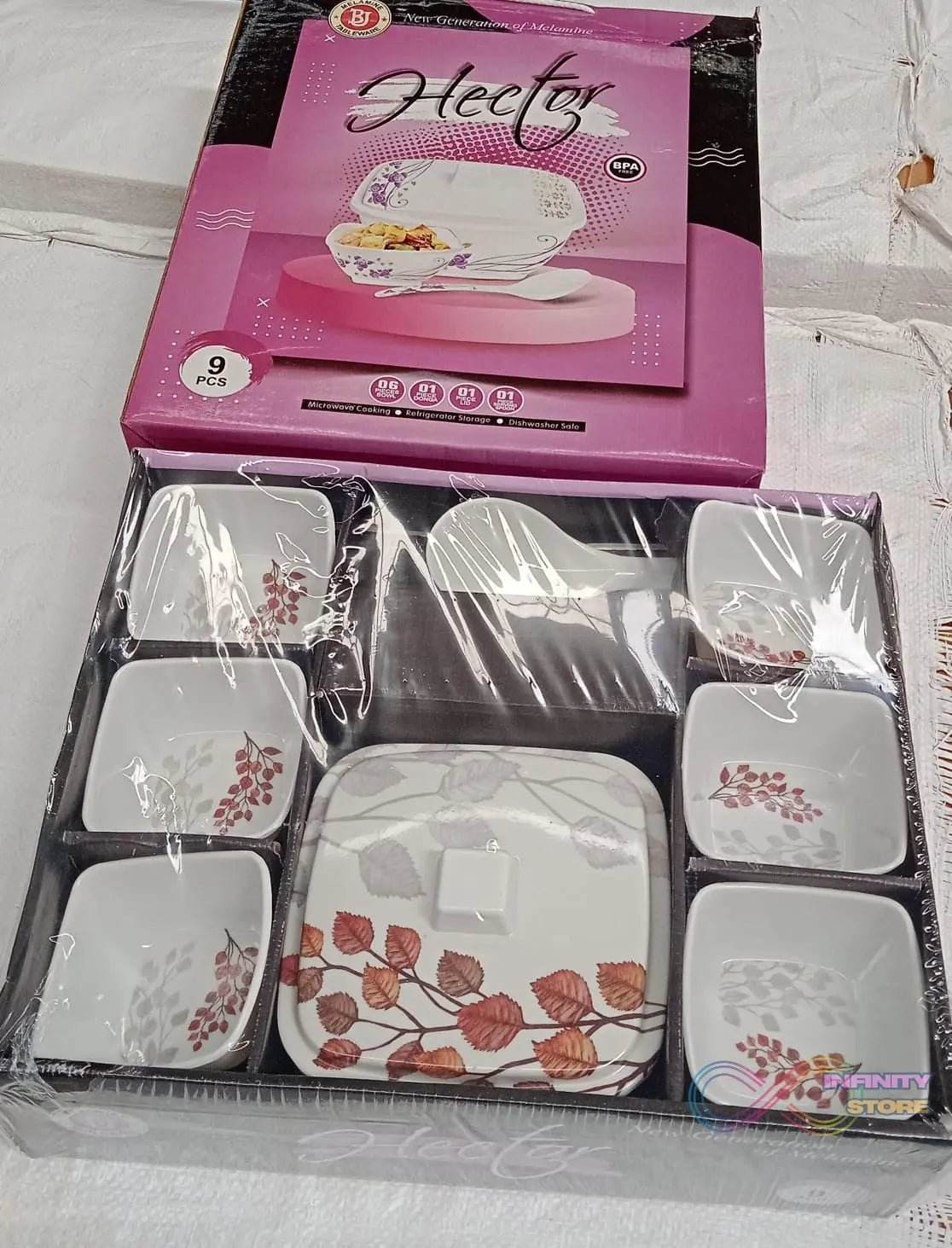 Hector High Quality Dinning Dinner / Pudding Set (9 Pcs set) - infinityexculsivestore.com