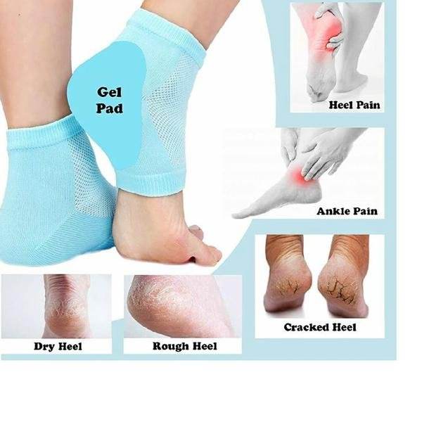 Heel Pain Relief Silicone Gel Heel Socks (Multicolor) - infinityexculsivestore.com