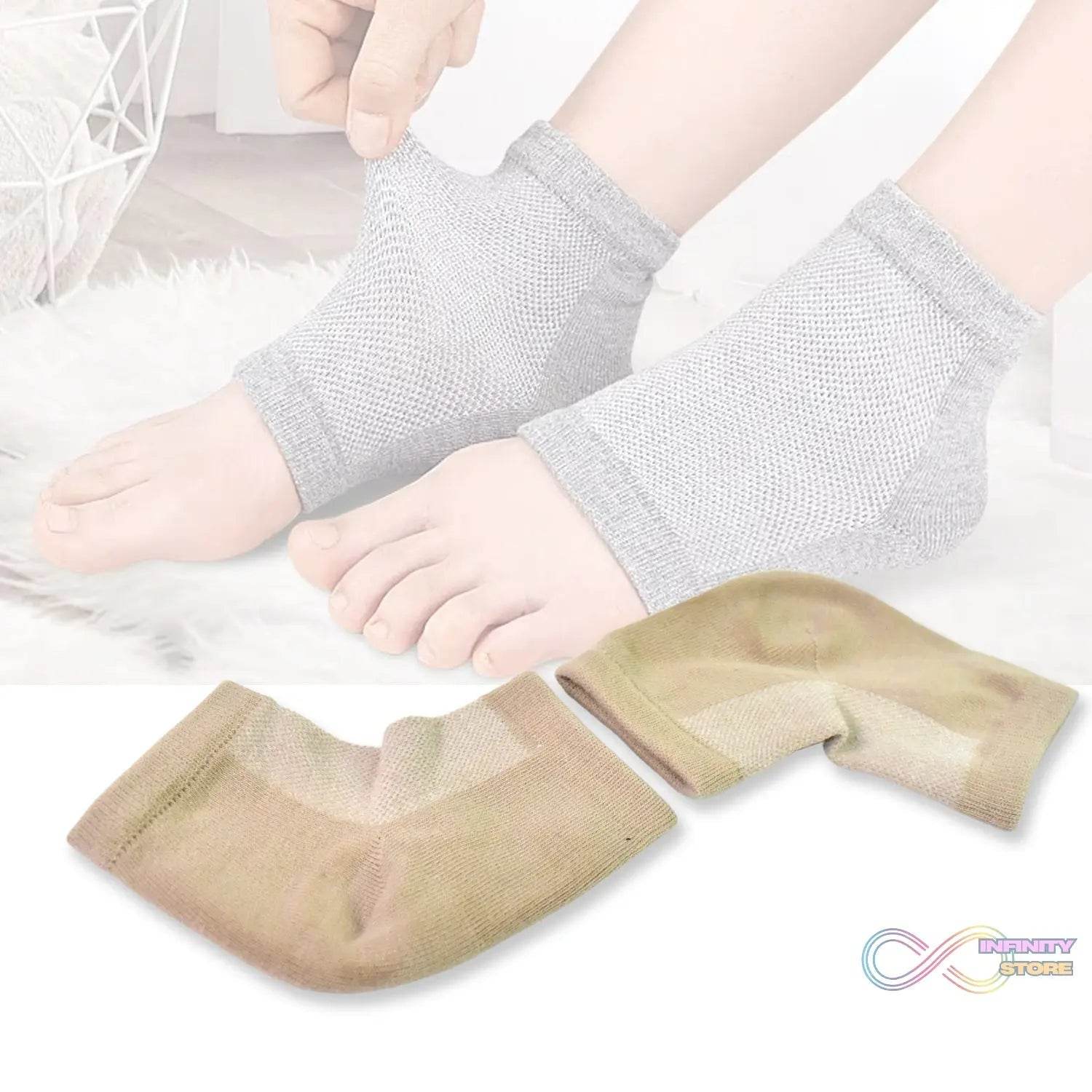 Heel Socks Overnight Heels While You Sleep (1 Pair / Mix Color) - infinityexculsivestore.com