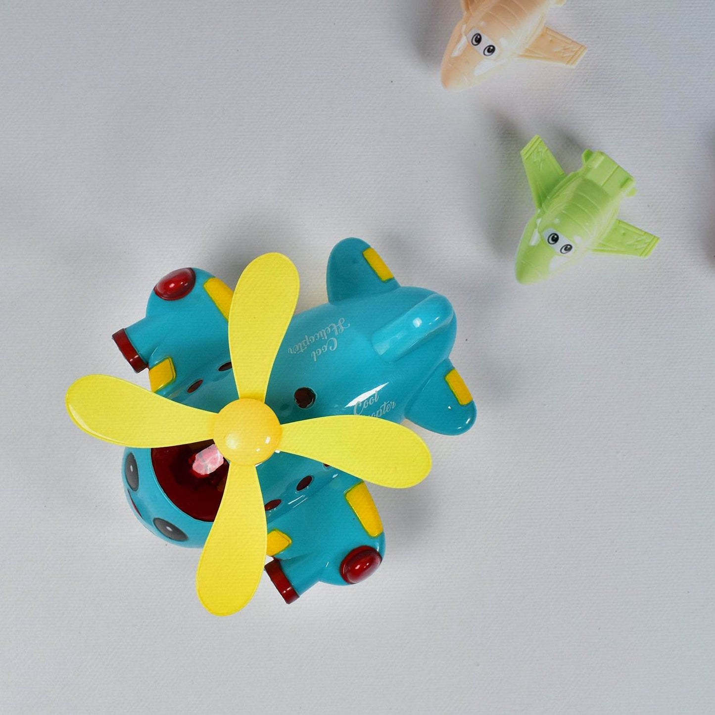 Helicopter Airplane Musical Toy - Electronic Moving Plane with Lights, for 6-18 Months, Encourages Crawling - infinityexculsivestore.com