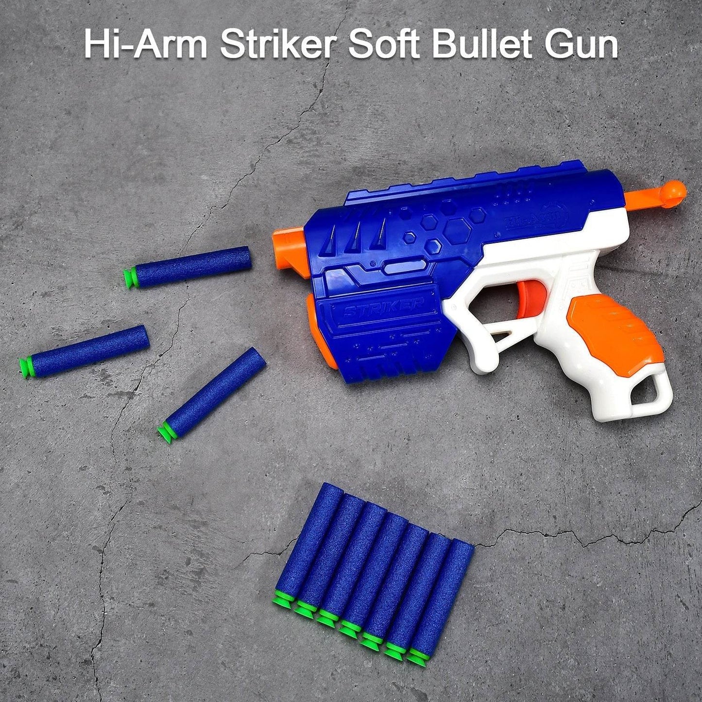 Hi - Arm Gun with 10x Foam Suction Bullets, ABS Plastic, Target Shooting - infinityexculsivestore.com