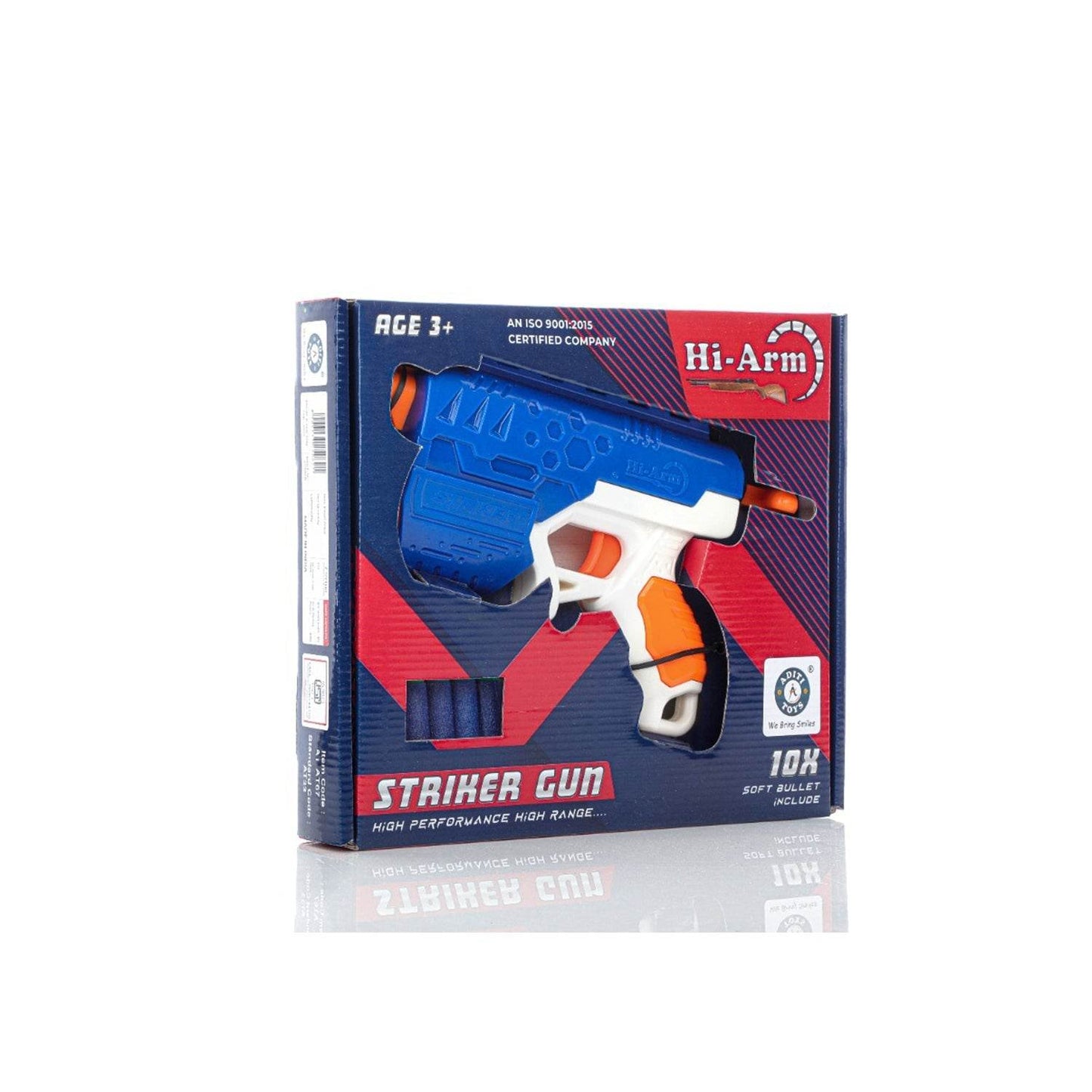 Hi - Arm Gun with 10x Foam Suction Bullets, ABS Plastic, Target Shooting - infinityexculsivestore.com