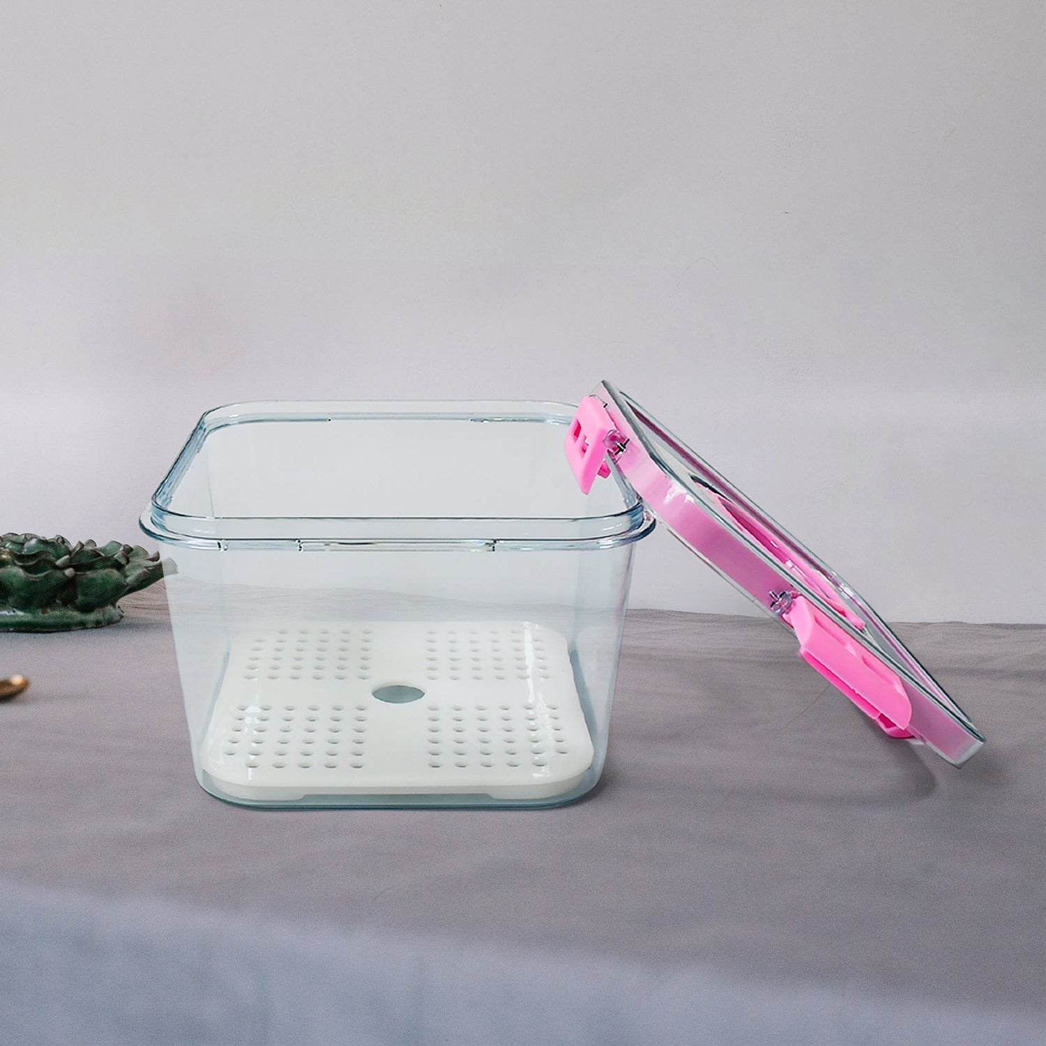High Quality Plastic Food Storage Container Clear Washable Refrigerator Food Box Food Container Fruit Box Container with Lid (1400 ML) - infinityexculsivestore.com