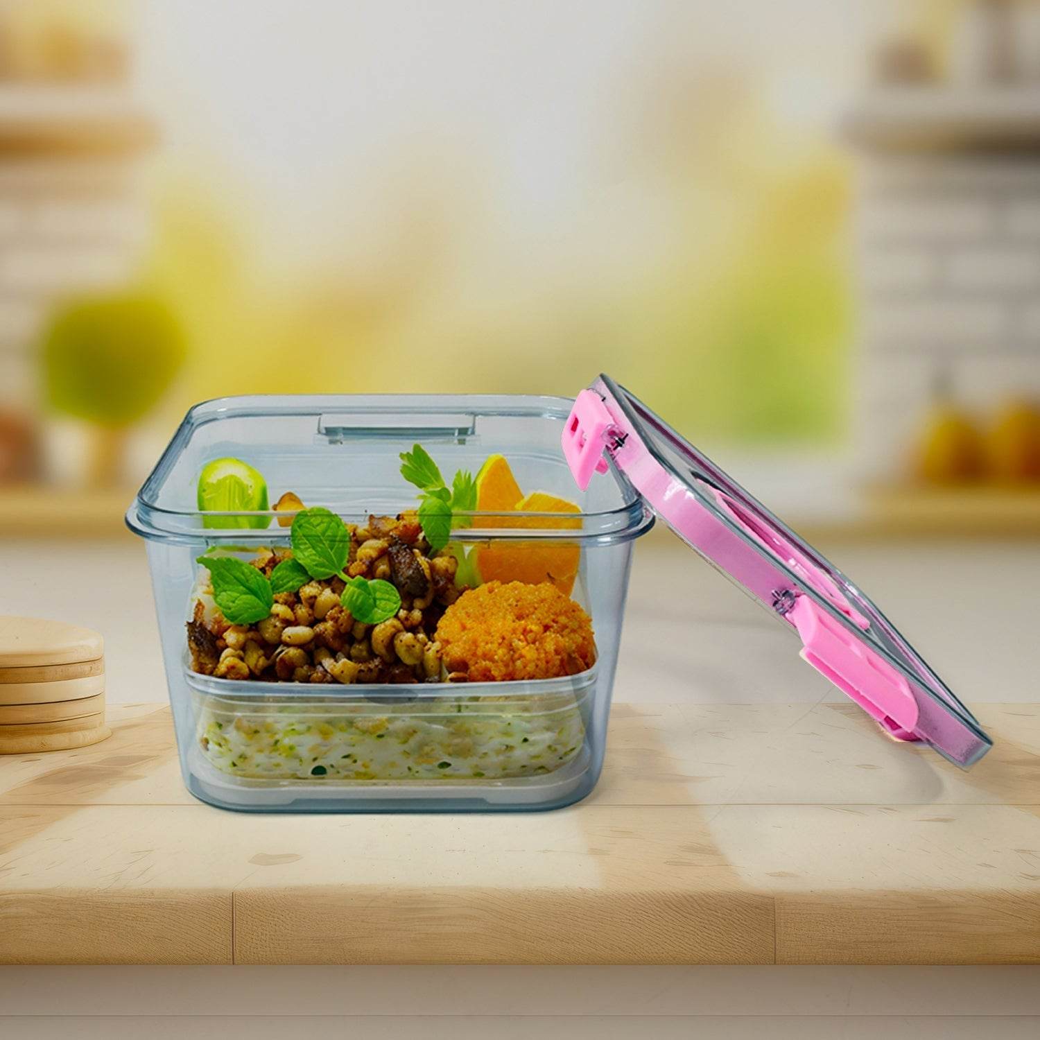 High Quality Plastic Food Storage Container Clear Washable Refrigerator Food Box Food Container Fruit Box Container with Lid (1400 ML) - infinityexculsivestore.com