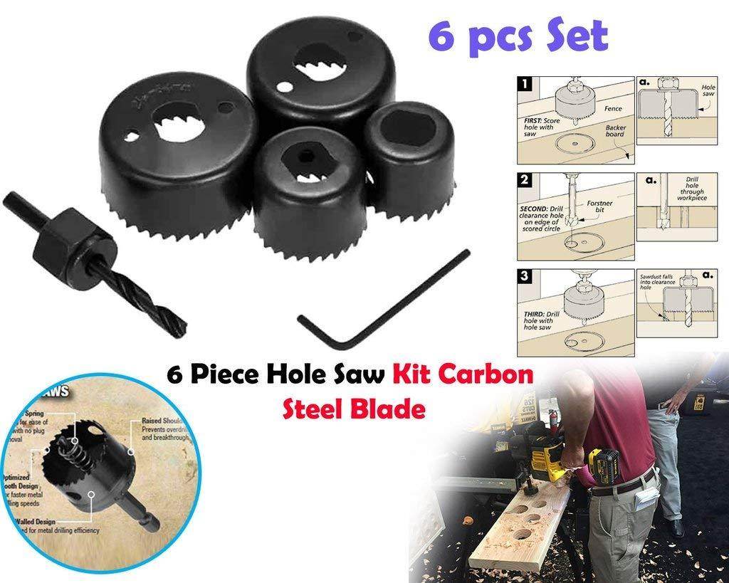 Hole Saw Set Drill Bit set 32mm ,38mm ,44mm ,54mm (6 pcs) - infinityexculsivestore.com