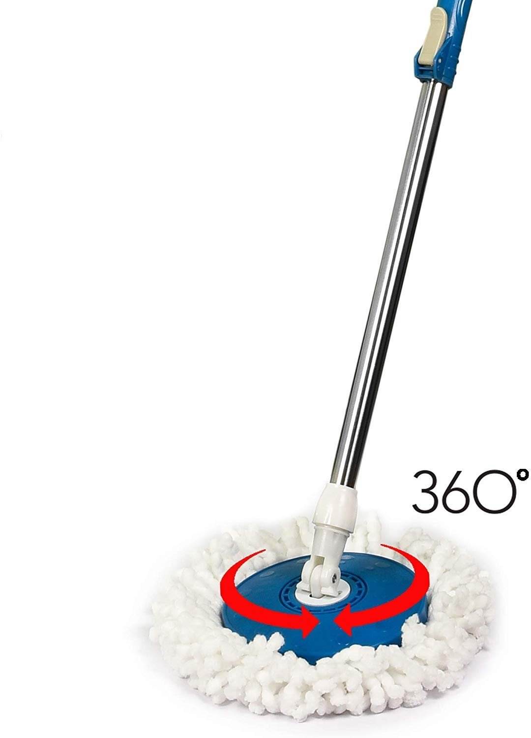 Home Cleaning Stainless Steel 360° Rotating Pole - Microfiber Mop with Adjustable Rod Stick - infinityexculsivestore.com