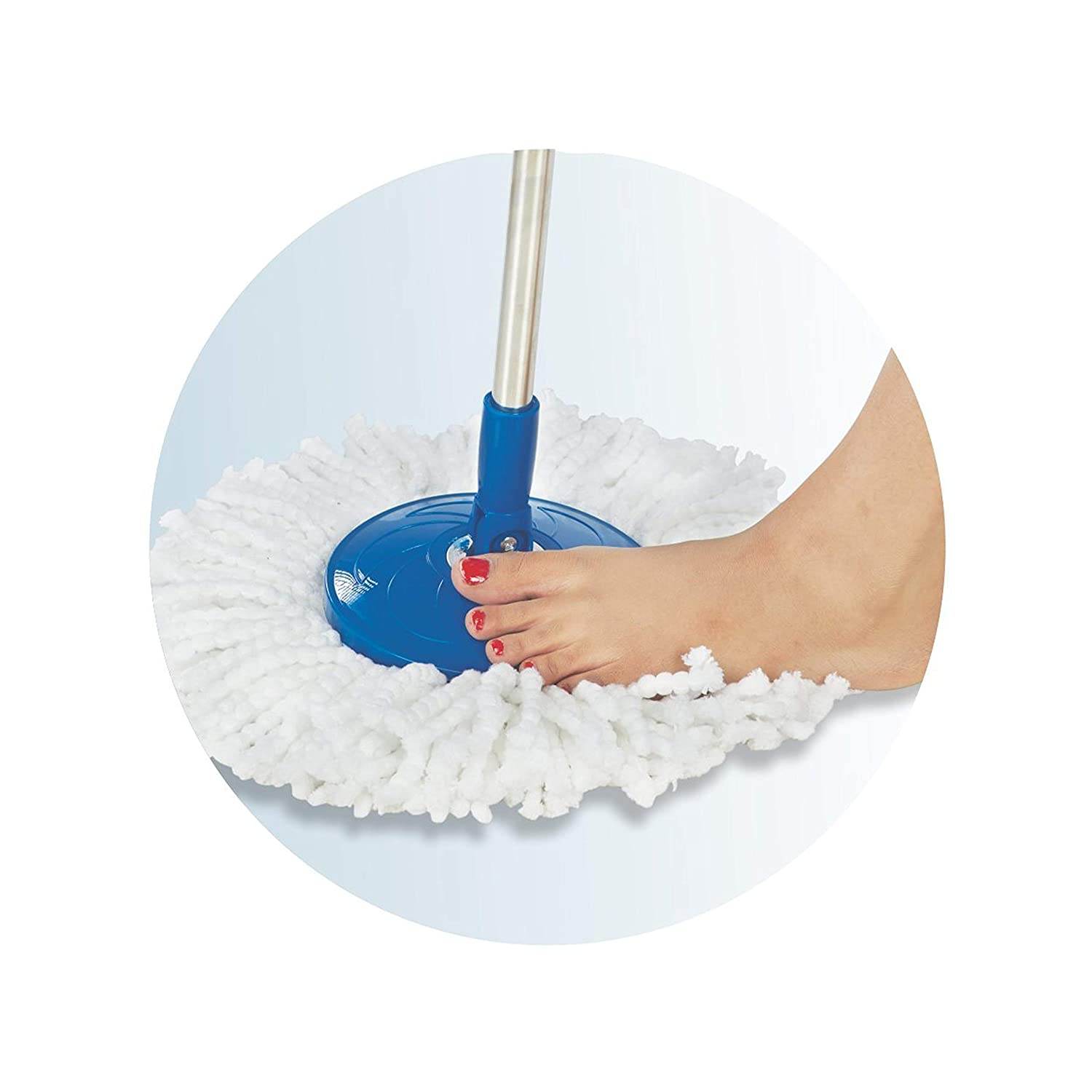 Home Cleaning Stainless Steel 360° Rotating Pole - Microfiber Mop with Adjustable Rod Stick - infinityexculsivestore.com