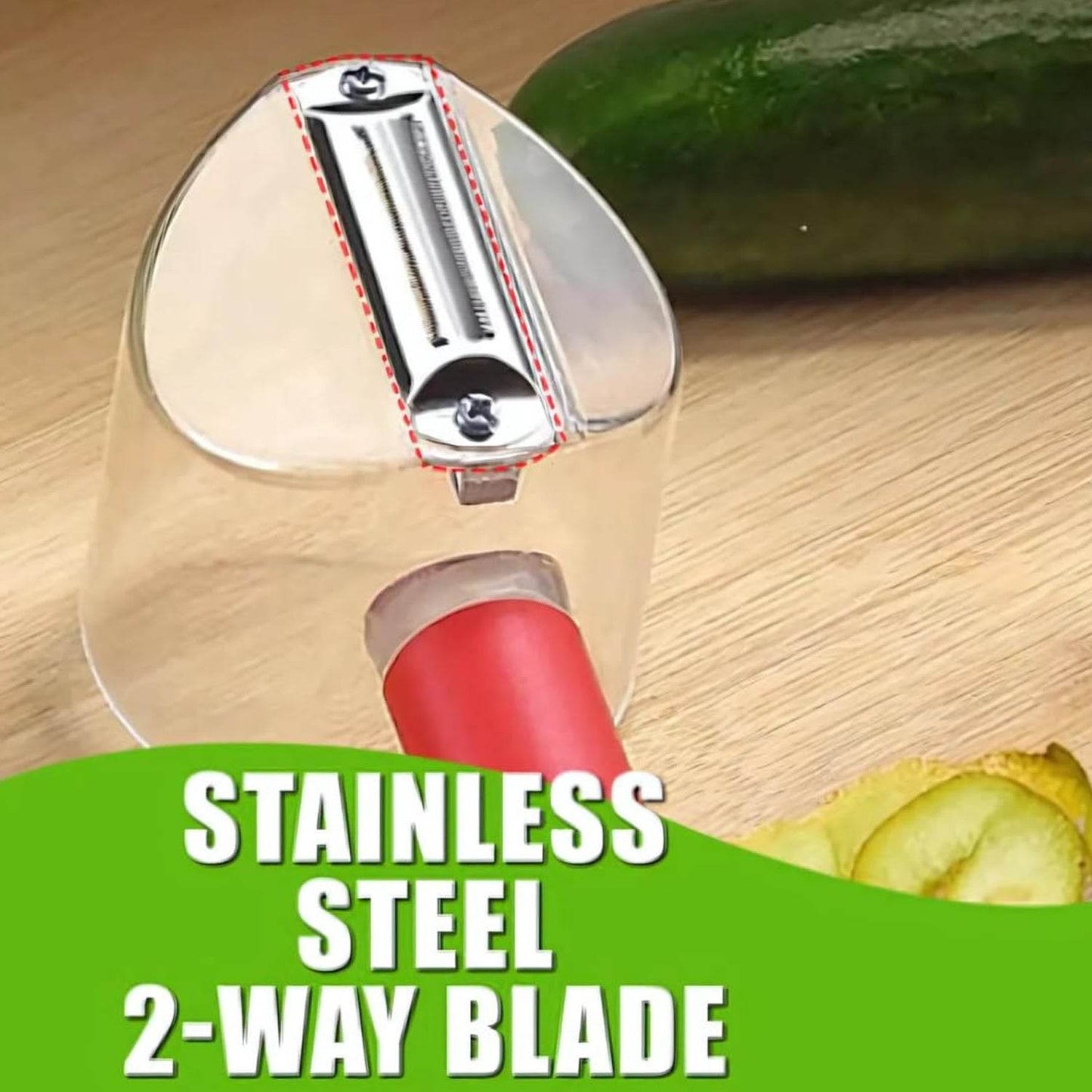 Home Kitchen Cooking Tools Peeler With Container Stainless Steel Carrot Cucumber Apple Super Fruit Vegetable Peeler - infinityexculsivestore.com
