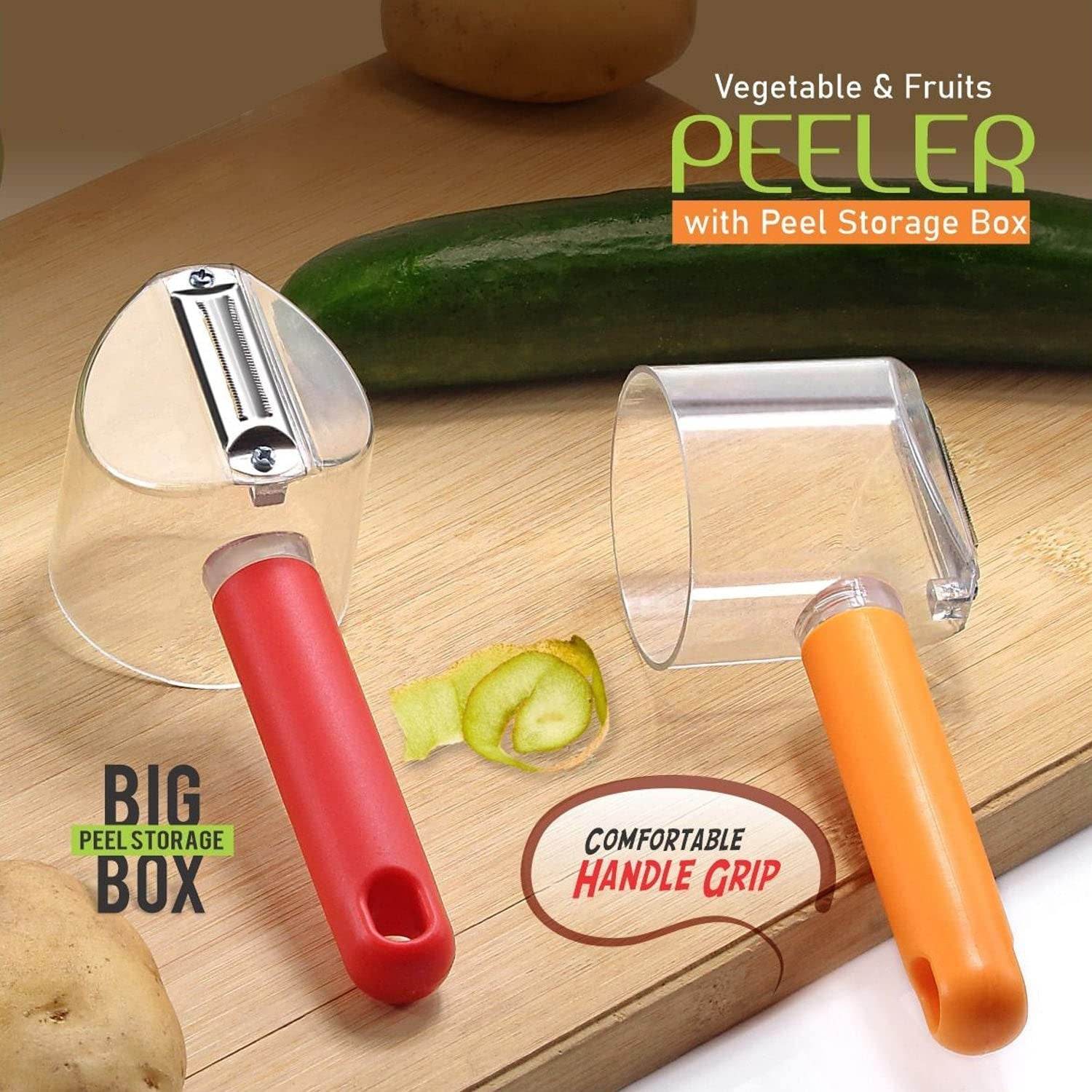 Home Kitchen Cooking Tools Peeler With Container Stainless Steel Carrot Cucumber Apple Super Fruit Vegetable Peeler - infinityexculsivestore.com