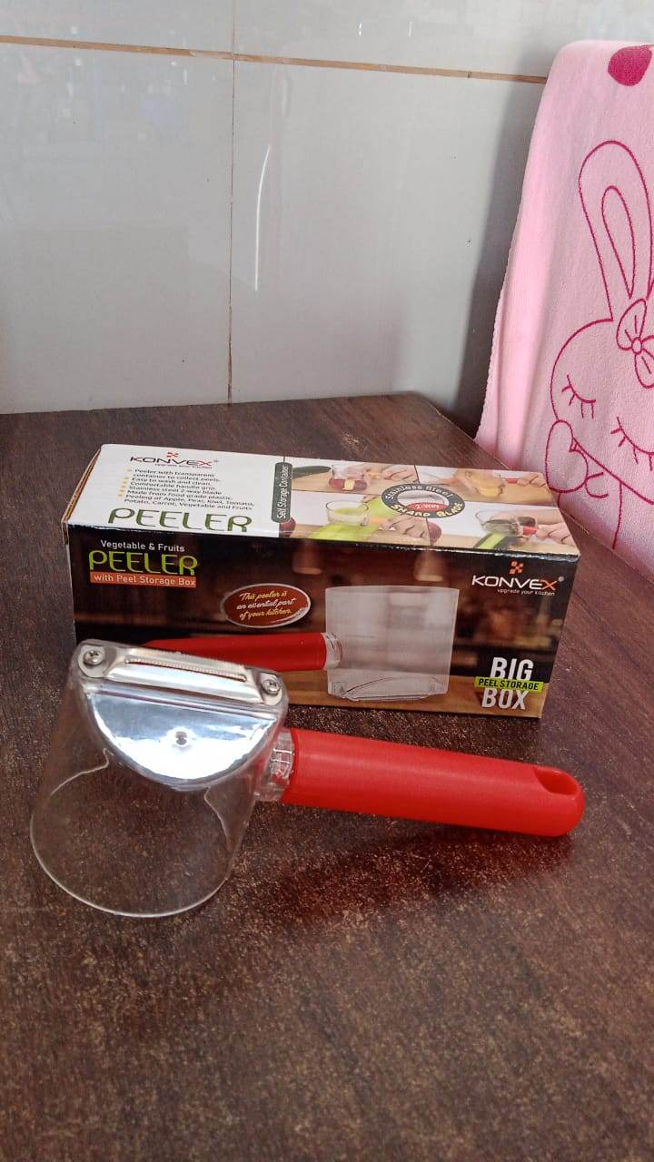 Home Kitchen Cooking Tools Peeler With Container Stainless Steel Carrot Cucumber Apple Super Fruit Vegetable Peeler - infinityexculsivestore.com