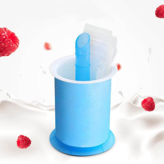 Homemade Popsicle Maker Manual Ice Cream Machine With Approx 20 Pcs Packing Bag Popsicle Mold Convenient Maker Manual Ice Cream Machine For Kids Adults DIY, Reusable - infinityexculsivestore.com
