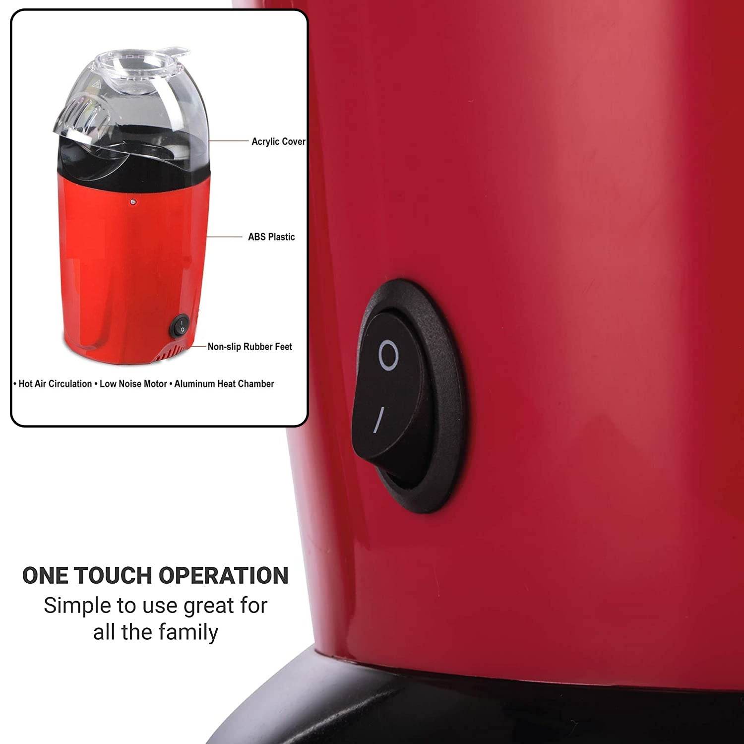 Hot Air Popcorn, Popper Electric Machine Snack Maker - infinityexculsivestore.com