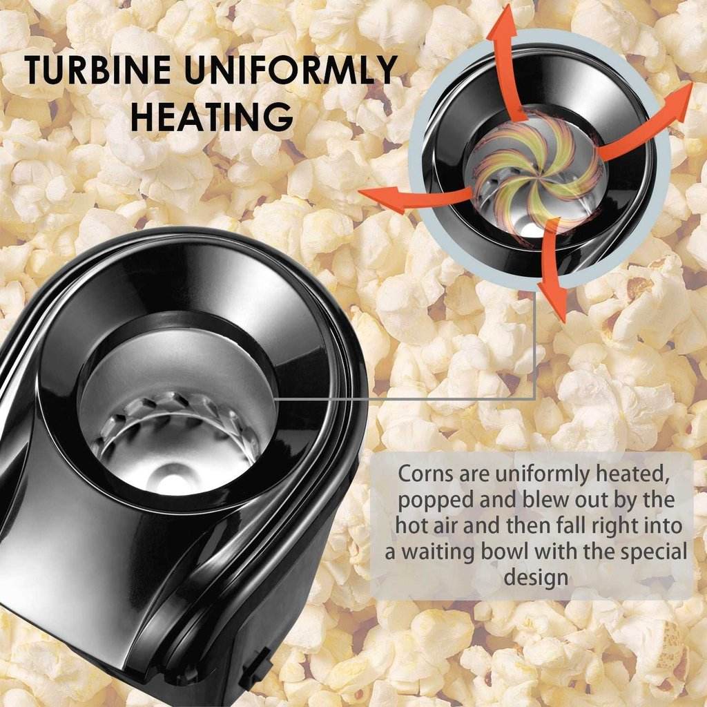 Hot Air Popcorn, Popper Electric Machine Snack Maker - infinityexculsivestore.com