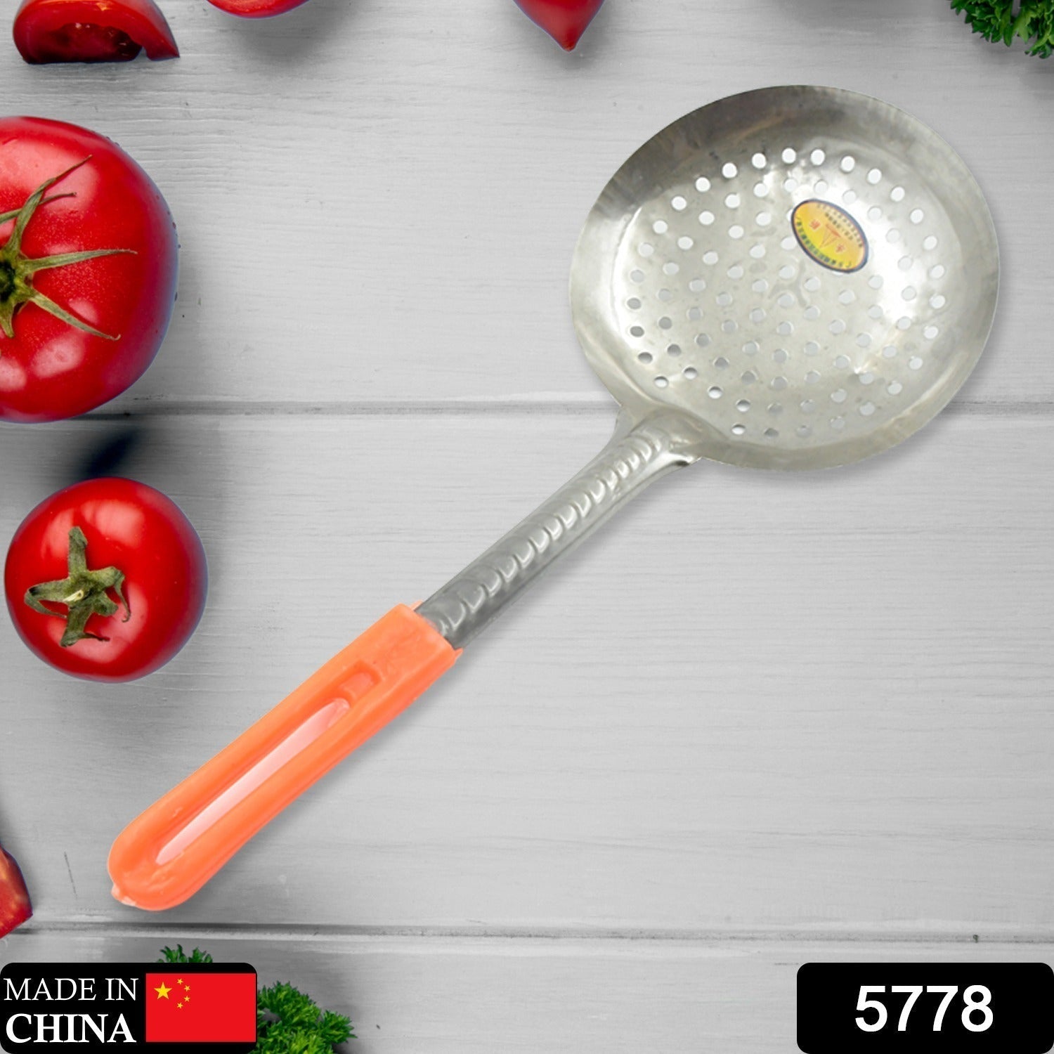 Colander Spoon, Non Slip Hand Polished Thickened Hot Pot Spoon for Kitchen for Restaurant, Stainless Steel Cooking Colander Skimmer Slotted Spoon Kitchen Strainer Ladle with Long Handle for Kitchen Cooking Baking (35 Cm) - infinityexculsivestore.com