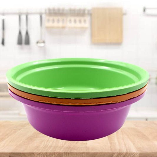 Household Storage Plastic Round Bowl / Tub / Basket / Bucket set - Pack of 3 - infinityexculsivestore.com