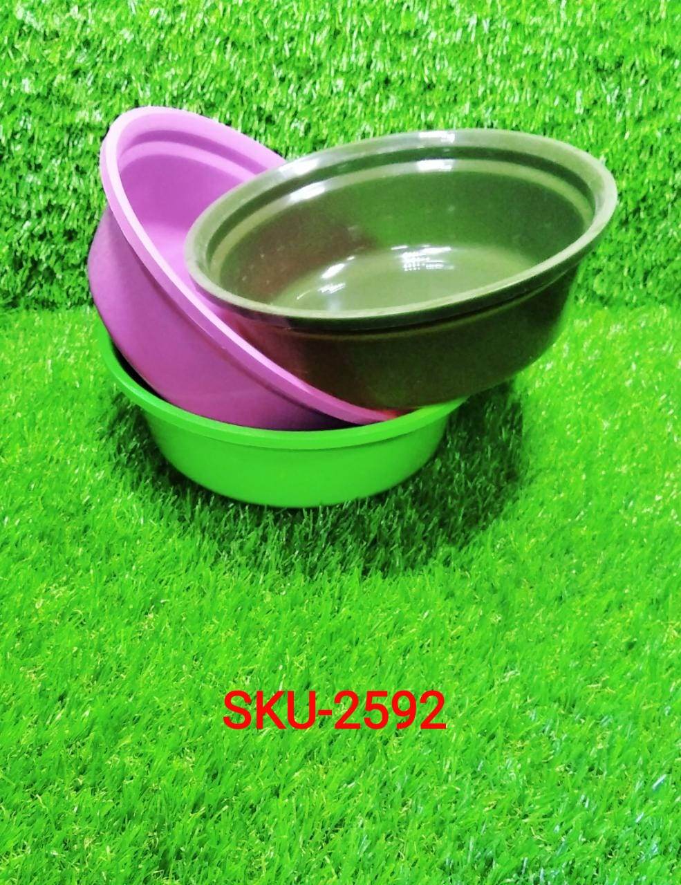 Household Storage Plastic Round Bowl / Tub / Basket / Bucket set - Pack of 3 - infinityexculsivestore.com