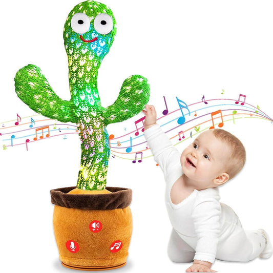INDIA TOY Epiken TikTok Dancing Cactus Plush Toy USB Charging,Sing 120pcs Songs,Recording,Repeats What You say and emit Colored Lights,Gifts of Fun Toys - infinityexculsivestore.com