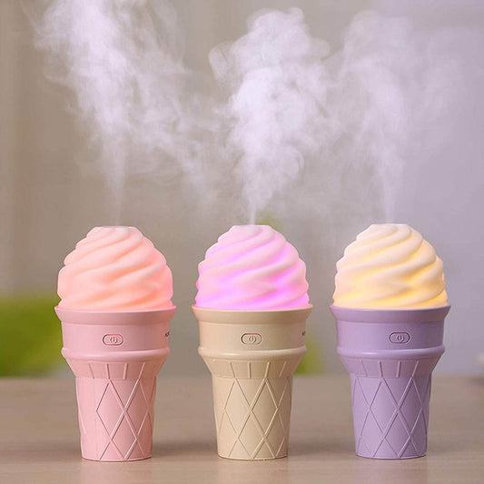 Ice Cream Design LED Humidifier for Freshening Air & Fragrance (Multicoloured) - infinityexculsivestore.com