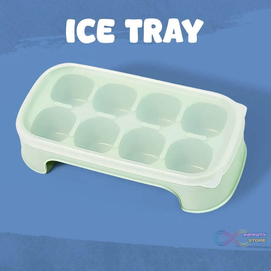 Ice Mold, 8 Grid Food Grade Portable Plastic Ice Tray (1 Pc / 15Γ8 Cm) - infinityexculsivestore.com