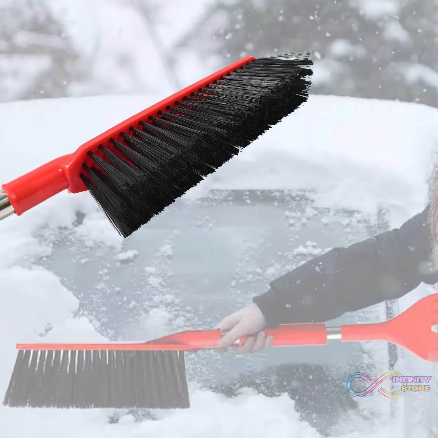 Ice Scraper Car Snow Brush 2 in 1 Comfortable Grip (1 Pc / 67 Cm Long) - infinityexculsivestore.com
