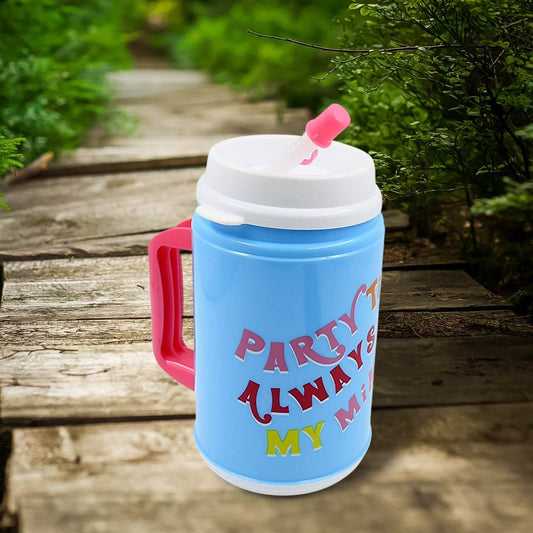 Insulated Mug with Lid Handle Flexible Straw with Cap (709 ML) - infinityexculsivestore.com