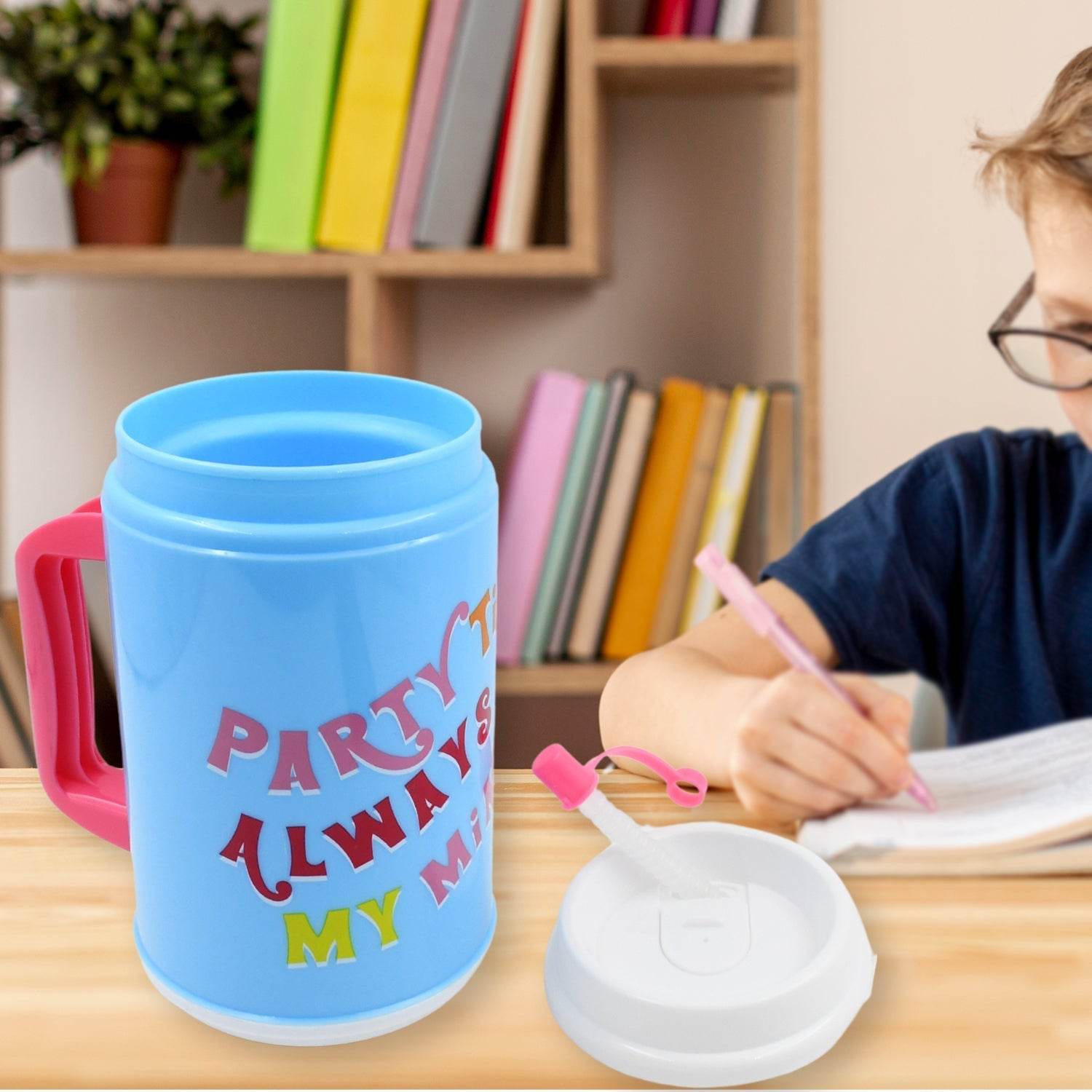 Insulated Mug with Lid Handle Flexible Straw with Cap (709 ML) - infinityexculsivestore.com
