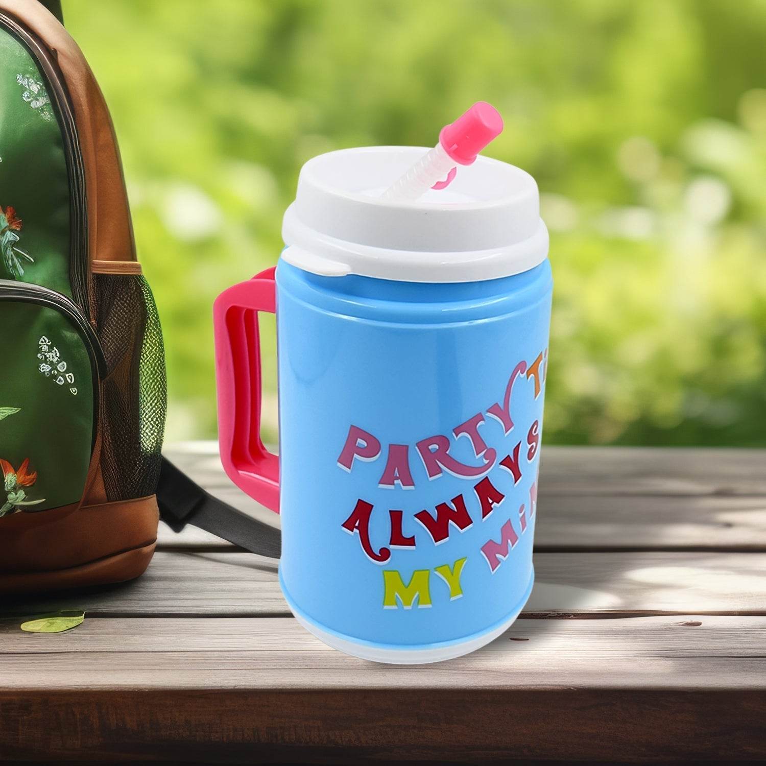 Insulated Mug with Lid Handle Flexible Straw with Cap (709 ML) - infinityexculsivestore.com